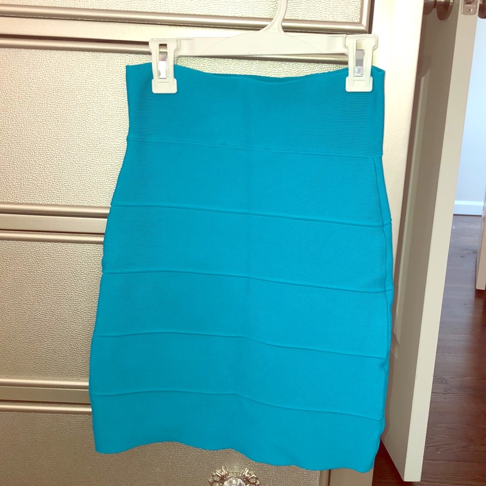 BCBG Blue Bandage Womens Skirt